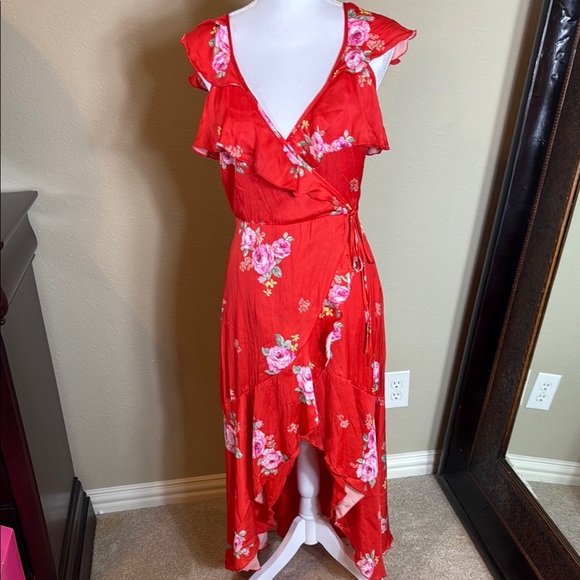 Altar'd State Dresses & Skirts - Altar'd State Red High-Low Ruffled Sundress size medium